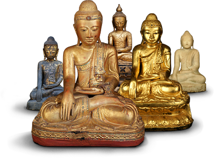 Antique Buddha Statues - Life Is Cause And Effect Buddha (434x322), Png Download