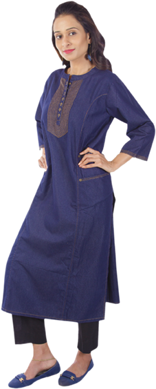 Designer Western Kurtis For Girls - Kurti Top (226x800), Png Download
