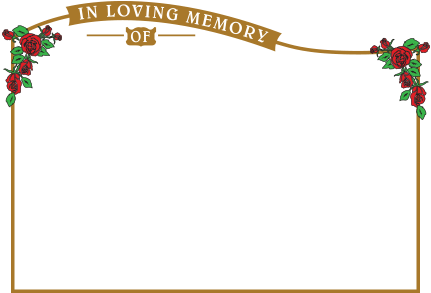 Home » Wave » Bmp019 Border A Gold - Loving Memory Floral Border (494x350), Png Download