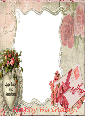 Happy Birthday Photo Frames - Best Wishes Photo Frame (360x490), Png Download