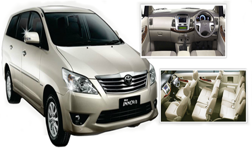 Innova Car On Rent - New Toyota Innova 2012 (500x300), Png Download
