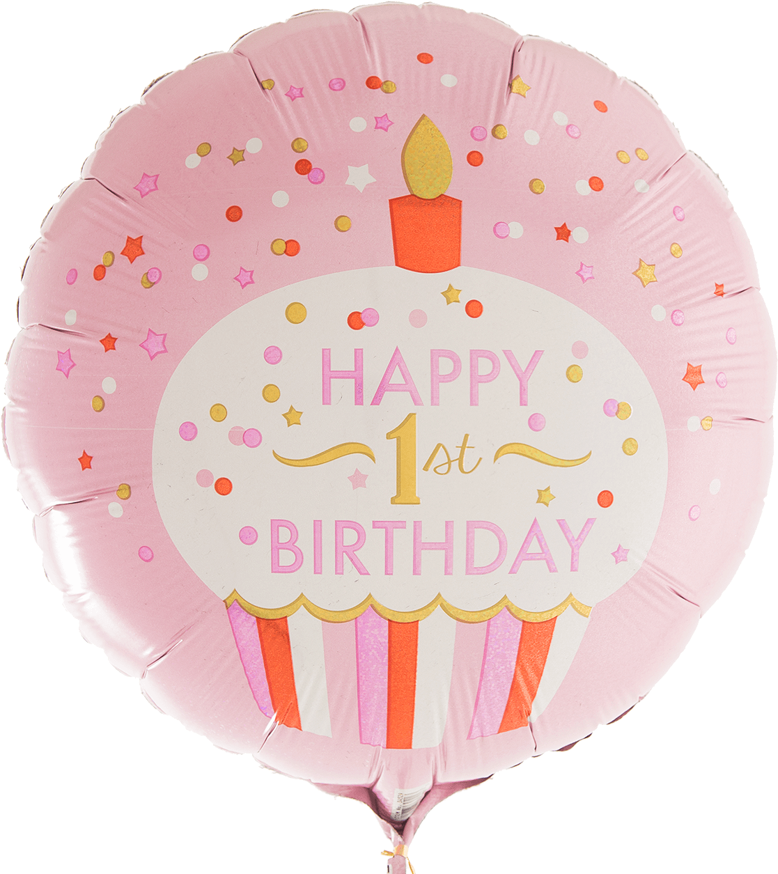 1st Birthday Pink Cupcake 18" - 18" 1st Birthday Cupcake Boy Balloon - Mylar Balloons (1349x1349), Png Download