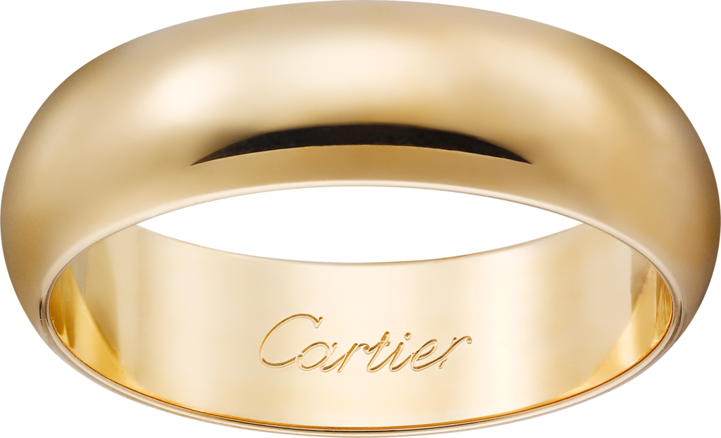 1895 Wedding Bandyellow Gold - Cartier Mens Gold Band (1024x622), Png Download