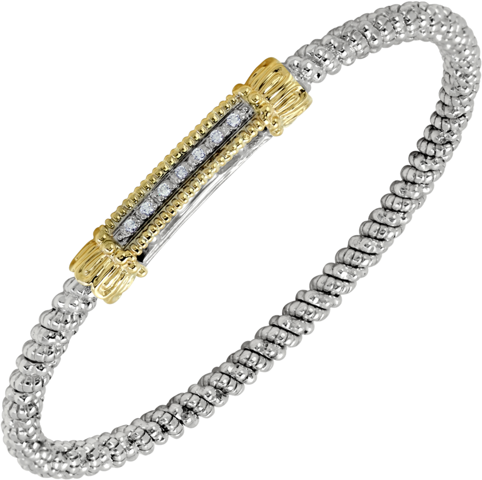 14k Gold & Sterling Silver Bracelet (1000x1000), Png Download