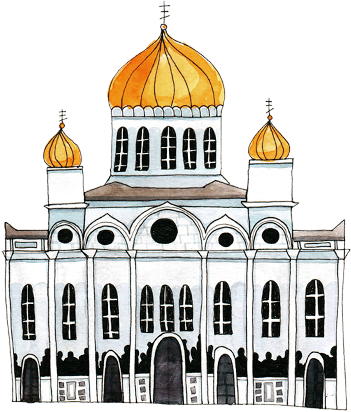 Go To Image - Cathedral Of Christ The Saviour (351x412), Png Download