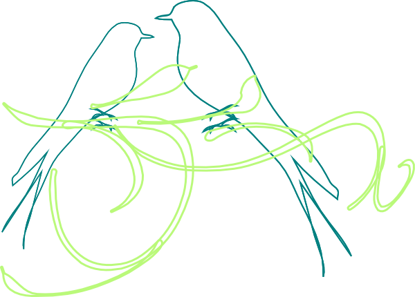 Love Birds Clip Art - Clip Art (600x430), Png Download