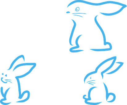 Hare Easter Rabbit Animal Easter Bunny Abs - Bunny Abstract (412x340), Png Download