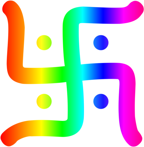 Logo - Swastika Rainbow (600x600), Png Download