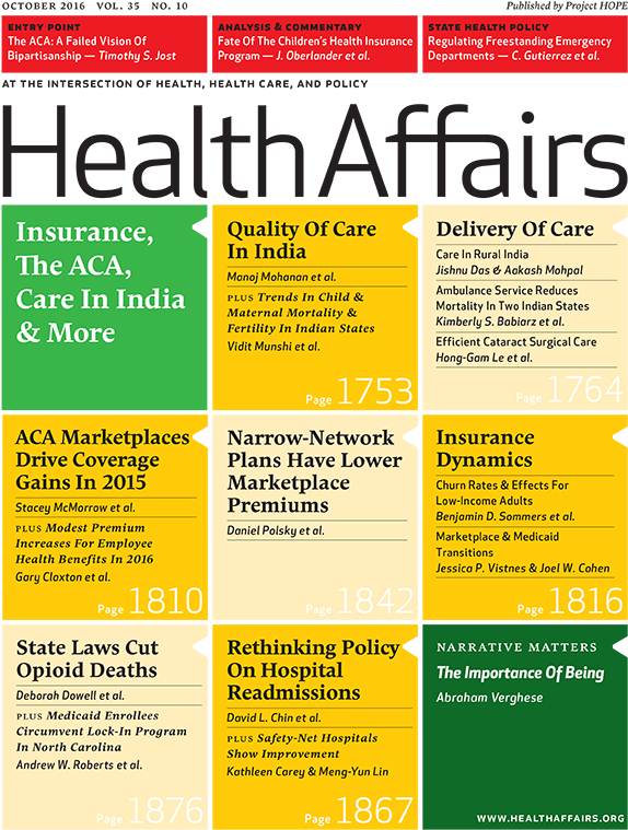 4 Oct - Health Affairs (600x782), Png Download