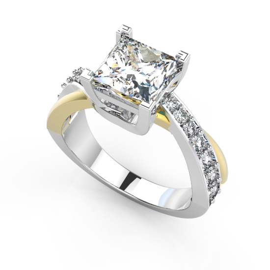 Good Looking Fancy Cut Diamond Engagement Ring - Pre-engagement Ring (550x550), Png Download