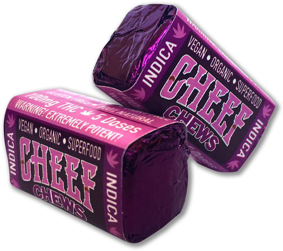 Cheef Chews Indica 100mg - Chocolate (1000x1000), Png Download