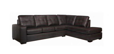 Modulaire Fixe Coral - Sofaweb.com Drake Chocolate Brown Italian Leather Sectional (400x400), Png Download