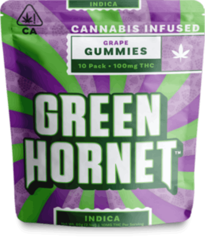 14458818 Gh Ca Indica Grape - Green Hornet Fruit Punch Gummies (664x770), Png Download