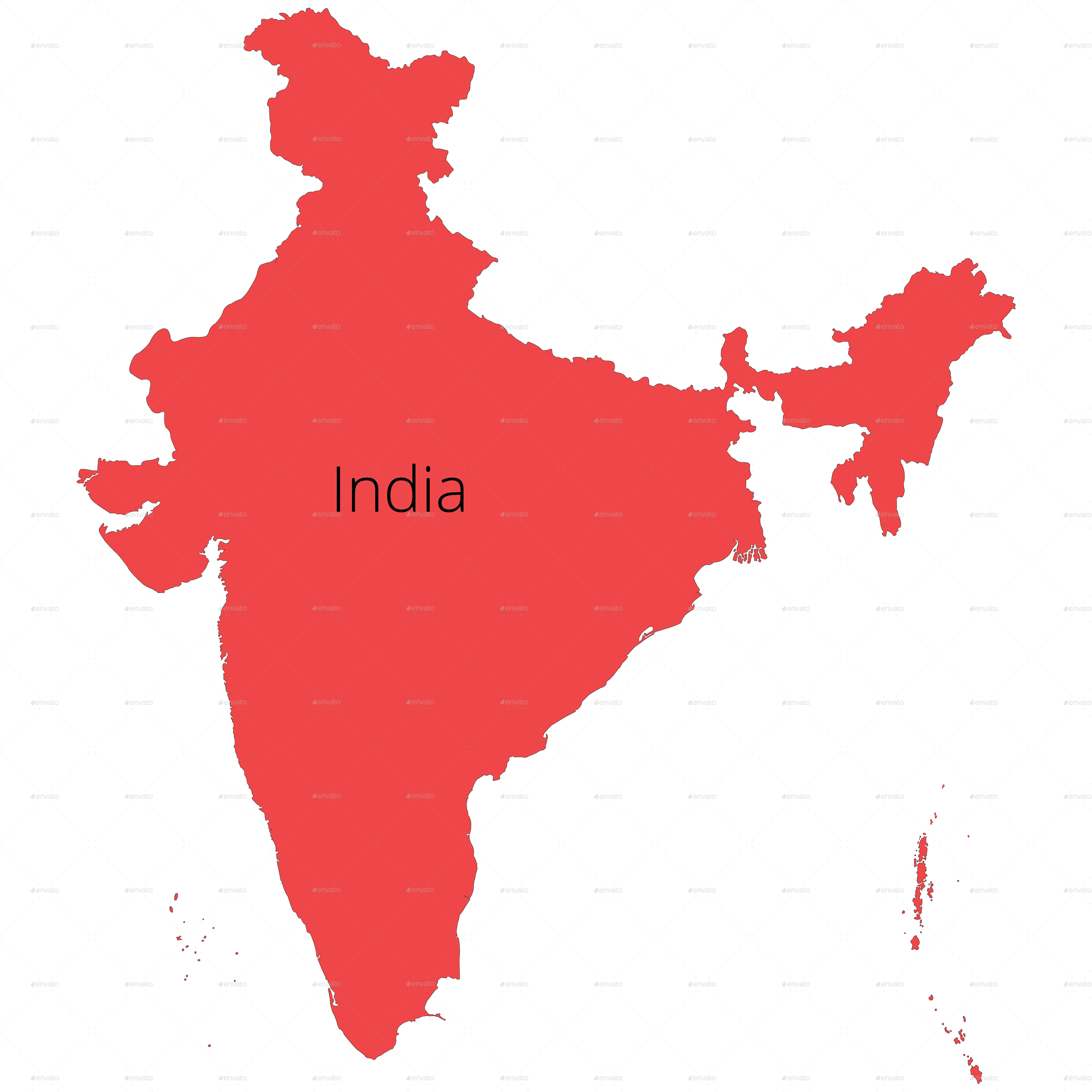 India Map Outline Redcolor - Kerala In India Map (3500x3500), Png Download