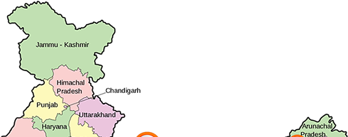 India-map - - Atlas (600x213), Png Download