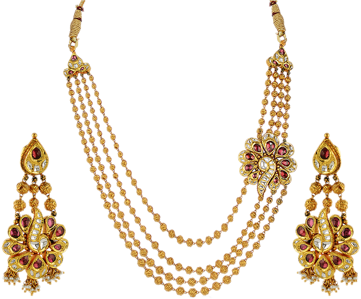 Orra Gold Set Necklace - Gold Necklace Sets (1200x1000), Png Download