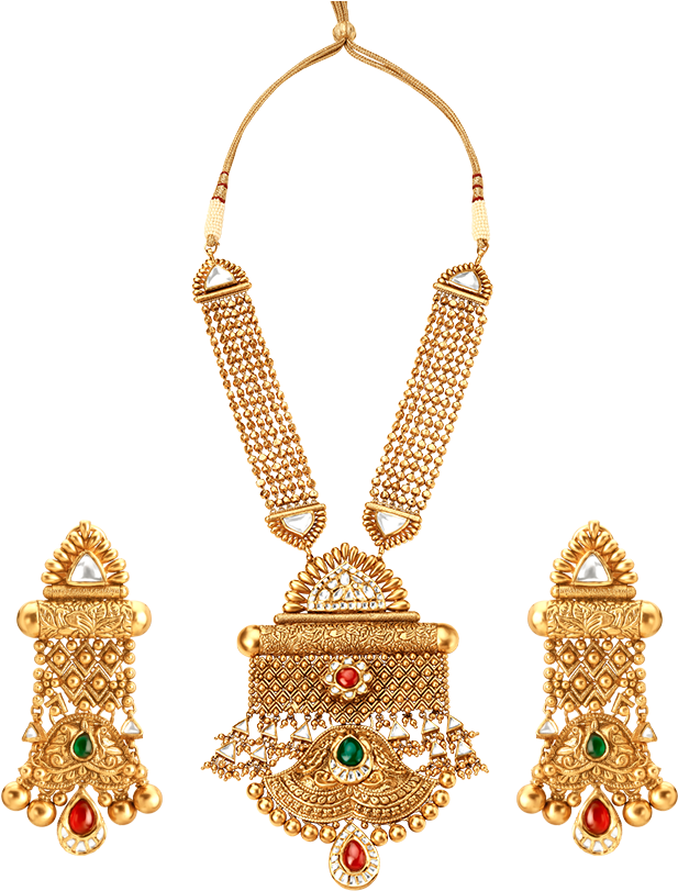 Bridal Jewellery Sets Gold From Tanishq (1090x904), Png Download