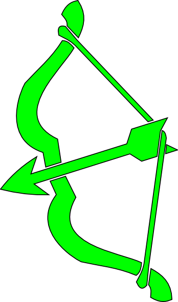 Green Arrow's Bow Cartoon (348x591), Png Download