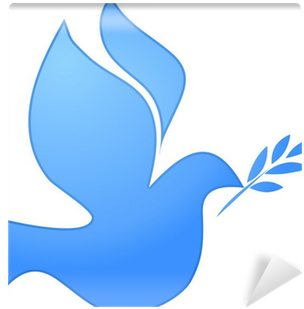 Blue Pigeon On White, Vector Wall Mural • Pixers® • - Doves As Symbols (400x400), Png Download