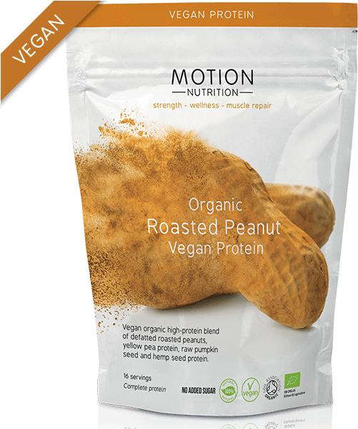 Roasted Peanut Vegan Protein - Motion Nutrition Organic Roasted Peanut Vegan Protein (600x600), Png Download