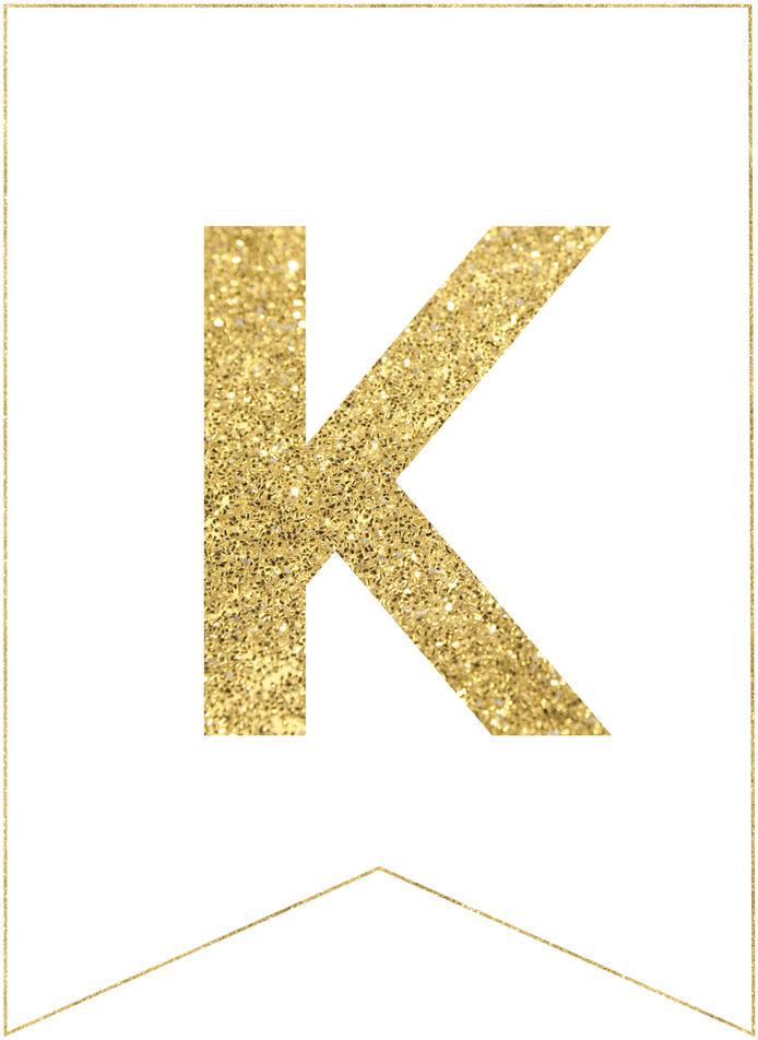 Gold Free Printable Banner Letters Use Our Gold Free - Banner Letters In Gold Printable (768x1075), Png Download