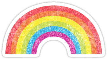Sticker,375x360 375×360 Pixels - Sticker Tumblr Rainbow Png (375x360), Png Download