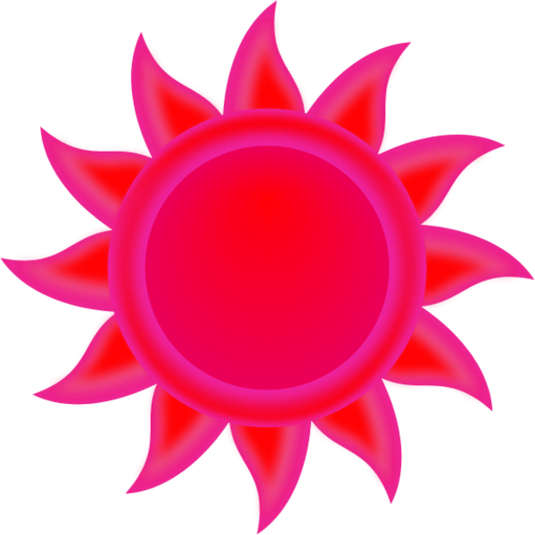 Red Clipart Sunshine - Sun Unfinished Wood Shape Cutout Variety Of Sizes Usa (600x600), Png Download