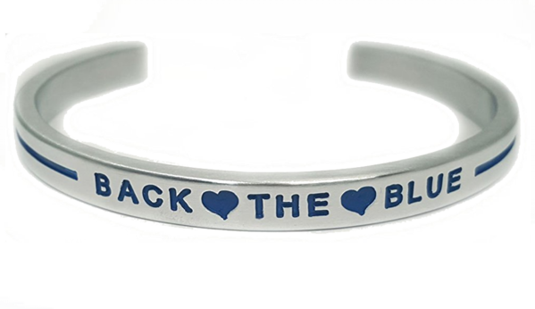 Sayitandwearit Back The Blue With Thin Blue Lines And (599x346), Png Download