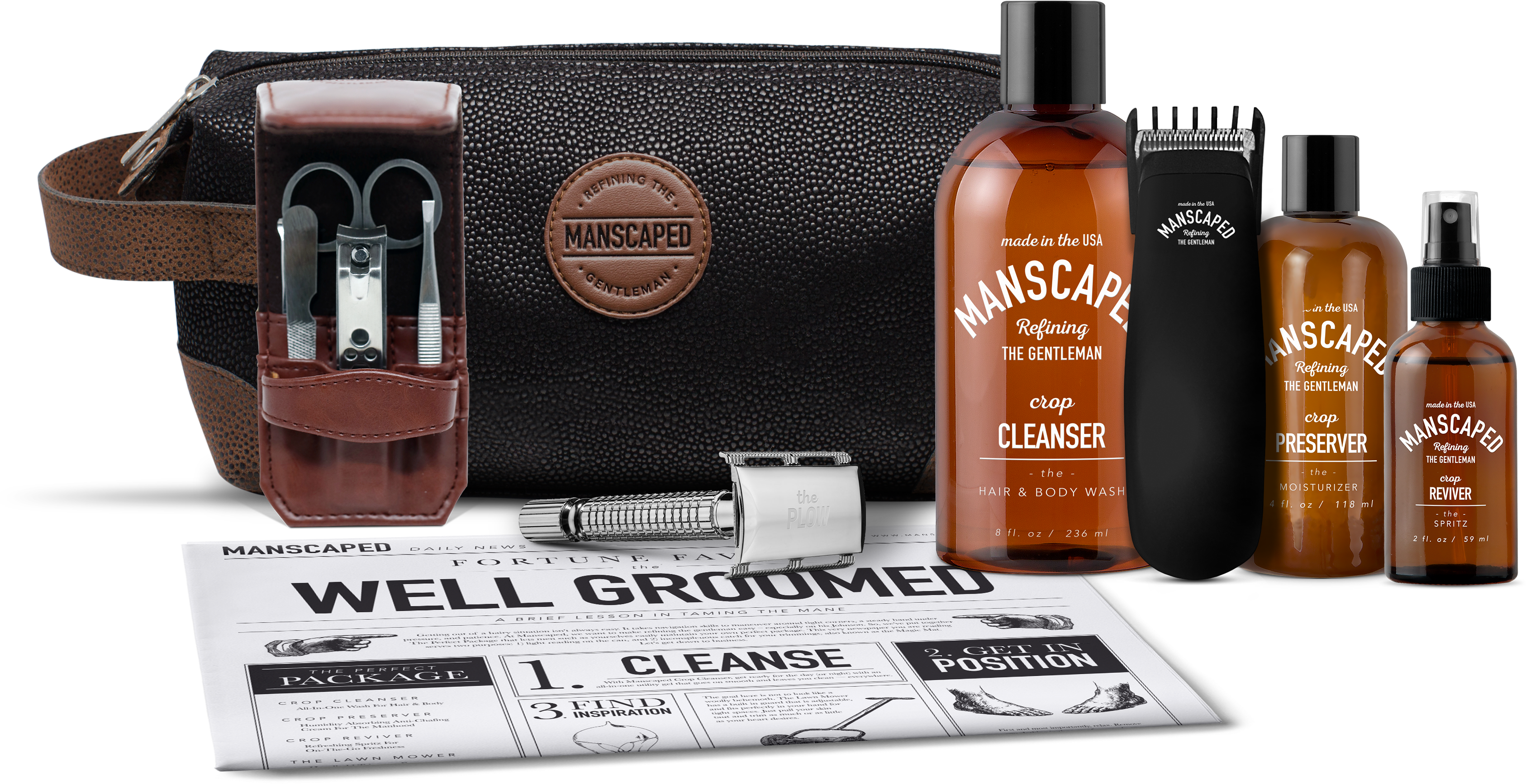 Mens Grooming Kit - Mens Grooming Kit Includes: Manscaping Trimmer, Ball (599x346), Png Download