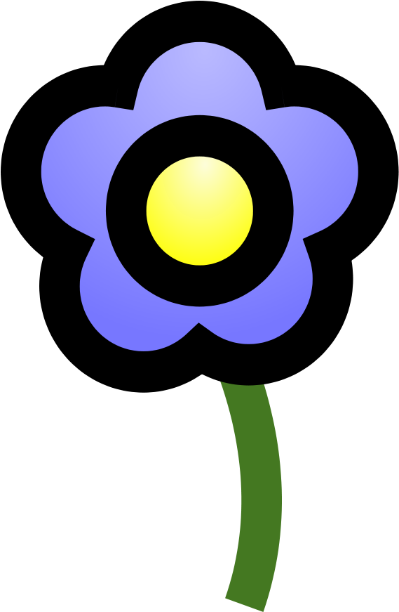 Blue Flower Png Clip Arts (380x600), Png Download