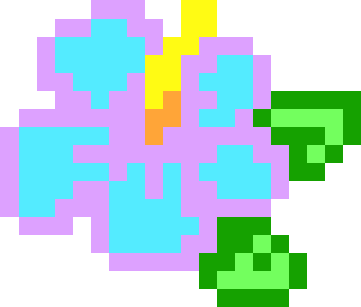 Flower Pixel Art Grid - Illustration (1184x1184), Png Download