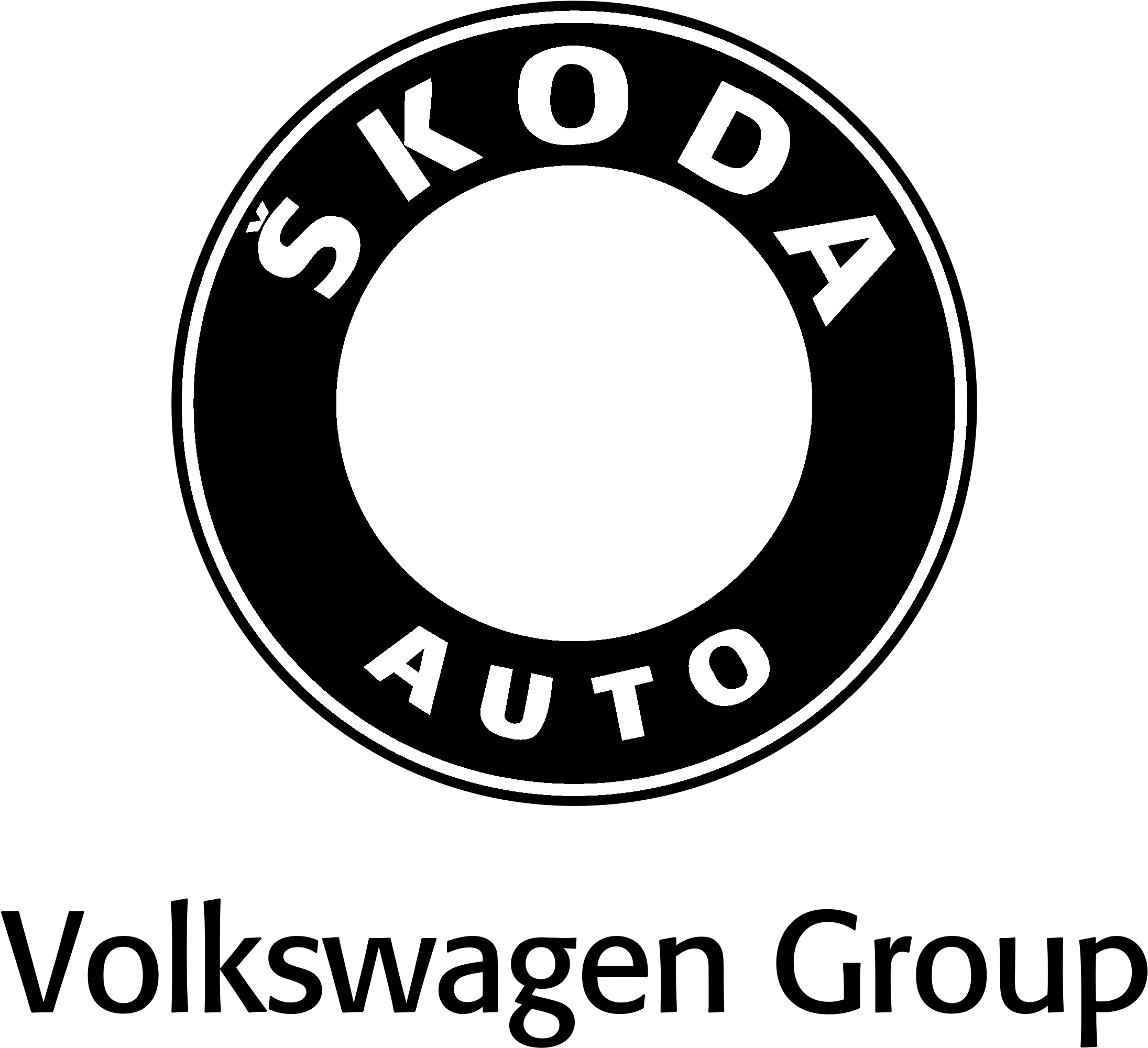 Skoda Auro Logo Black And White - Logo Skoda (2400x2400), Png Download