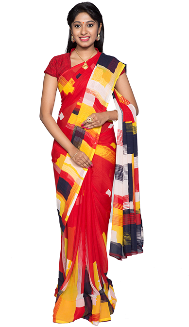 Natasha 9 Saree Collection (2500x685), Png Download