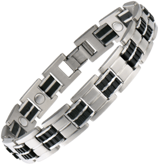 Download Hd Executive Stainless Rubber Magnetic Mens Bracelet Jewelry Rubber Png Transparent Png Image Nicepng Com