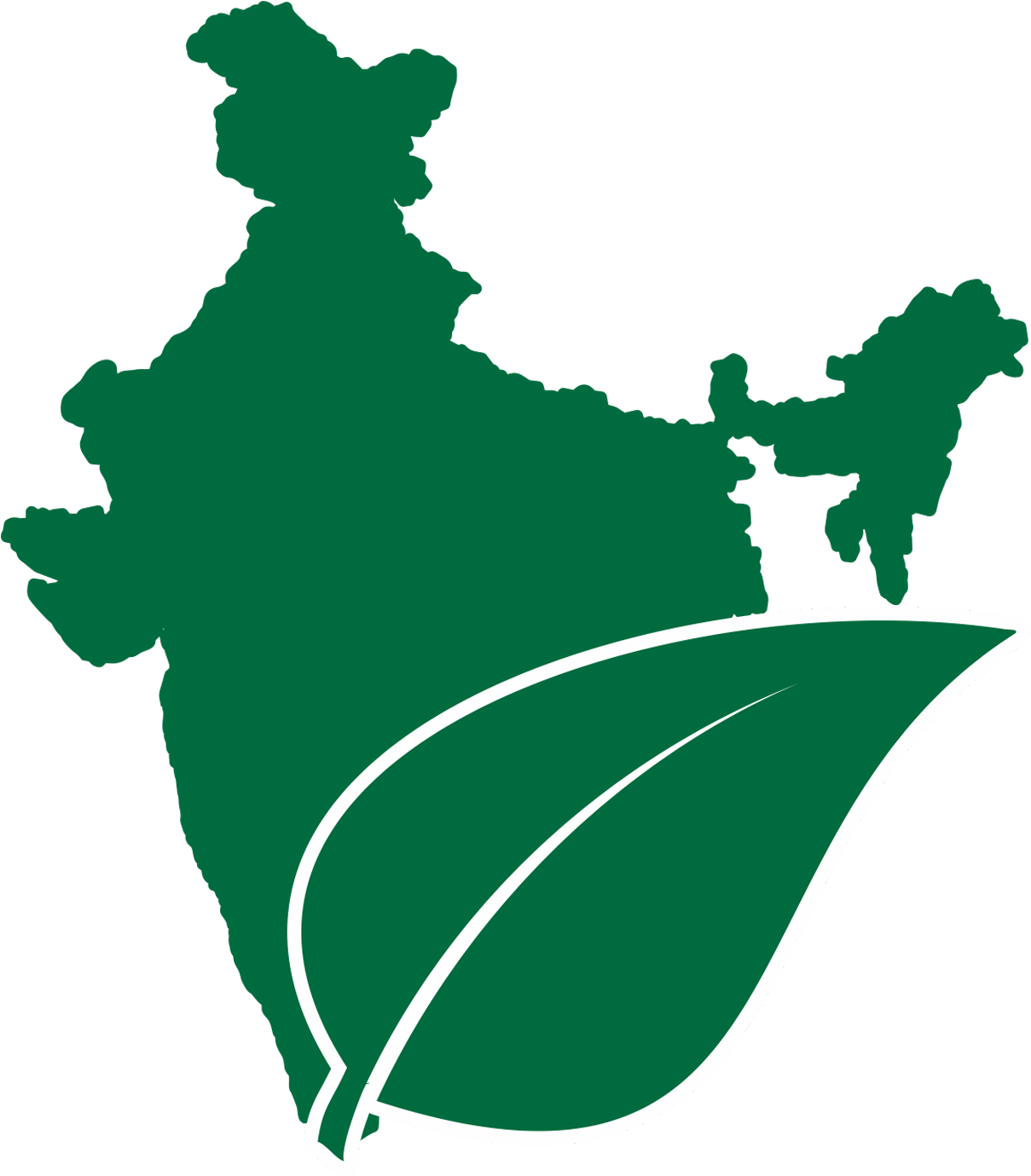 Leaves Clipart Paan - India Blank Map Png (1344x1400), Png Download