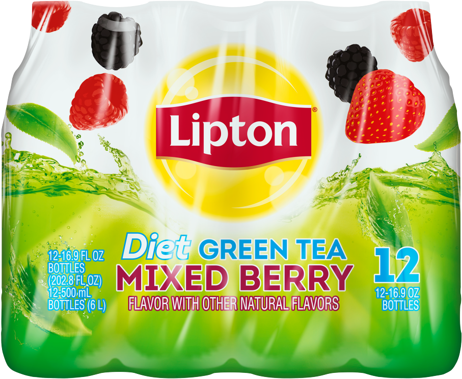 Lipton Diet Wild Berry Green Tea (985x985), Png Download