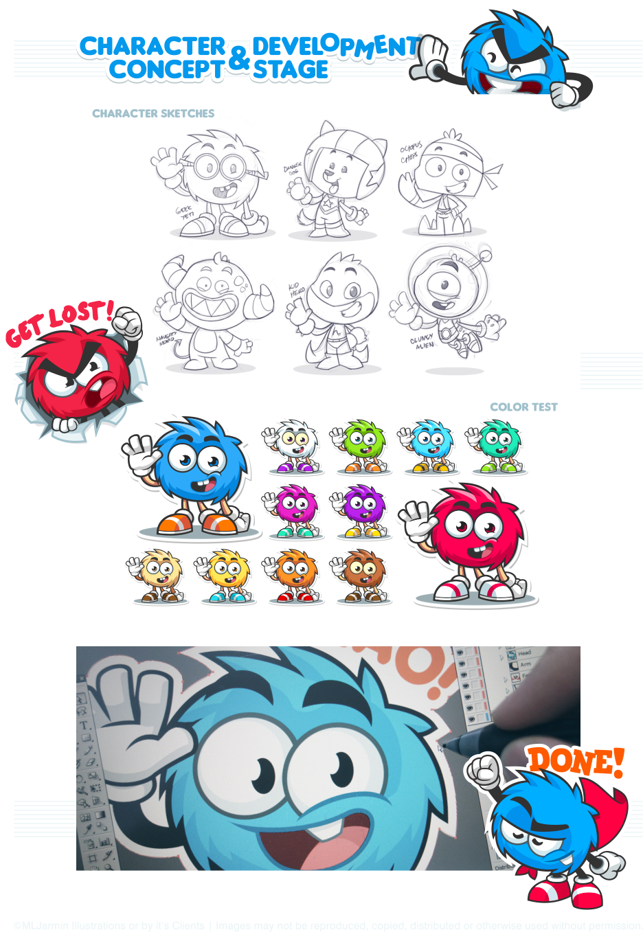 Stickers For Hike Messenger On Behance - Cartoon (1000x1375), Png Download