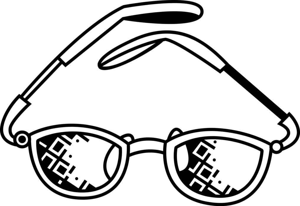 Vector Illustration Of Reading Glasses Eyeglasses To - Openclipart (1016x700), Png Download