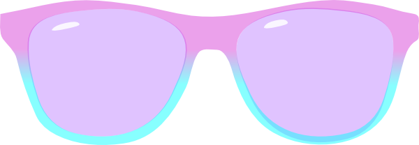 Purple And Blue Shades Clip Art - Summer Sunglasses Vector Png (600x208), Png Download