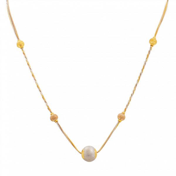 Gold Necklace Designs In 15 Grams Indian Gold Jewellery - Necklace (600x600), Png Download