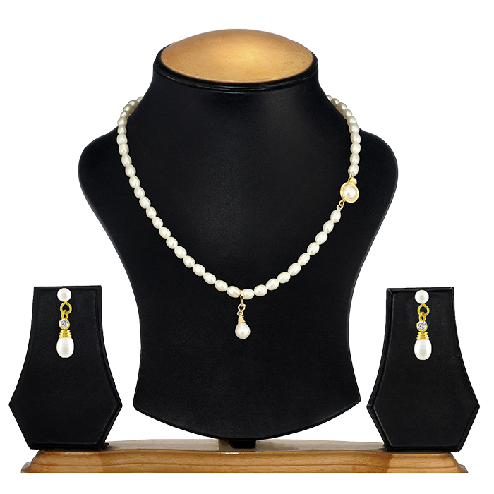 Diamond Necklace Silver Set (700x700), Png Download
