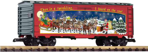 38884 Christmas Boxcar 2018 - Piko 38875 Christmas 2017 Boxcar (600x240), Png Download