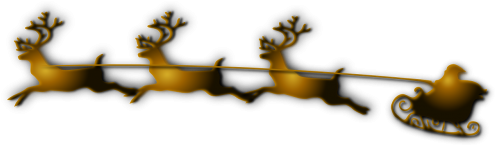Christmas,santa - Vintage Santa And Sleigh Riding Over Leaning Tower (500x250), Png Download