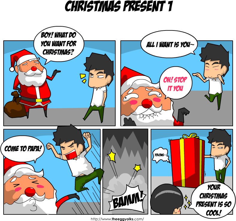 Christmas Present - Santa In Airplane Sticker (800x800), Png Download