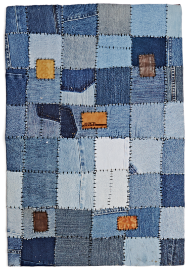 India Flag Denim Patchwork Rug - Carpet (600x600), Png Download