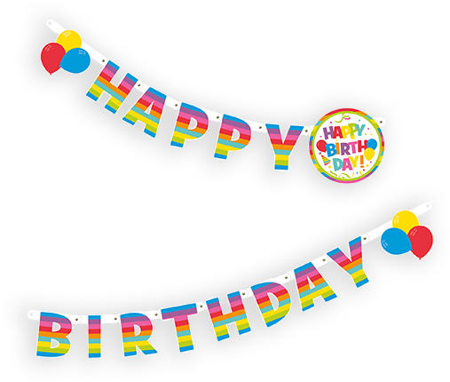 "happy Birthday" - Susy Card Girlanden-kette Happy Birthday (546x663), Png Download