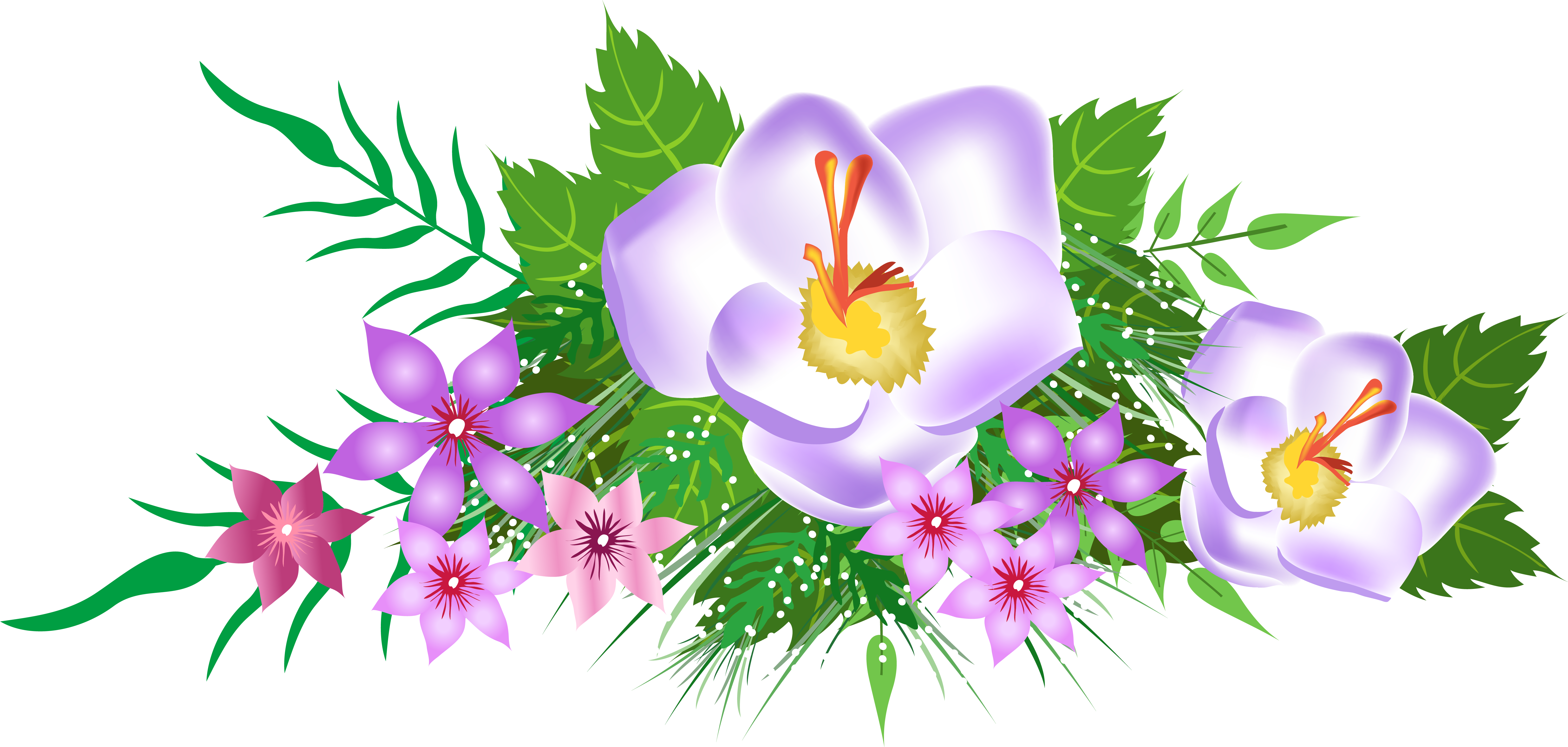 Flowers Decorative Element Png - Decorative Png (6032x2873), Png Download