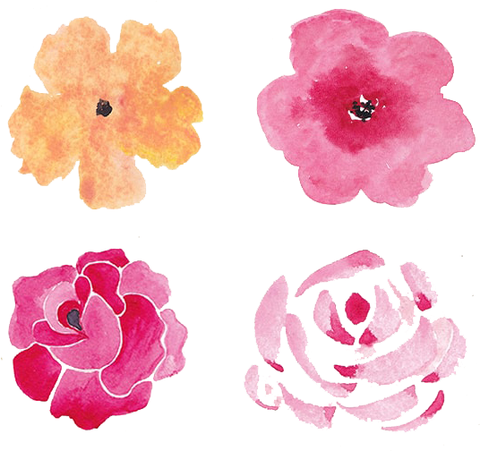 Free Watercolor Flowers Set - Watercolor Painting (536x510), Png Download