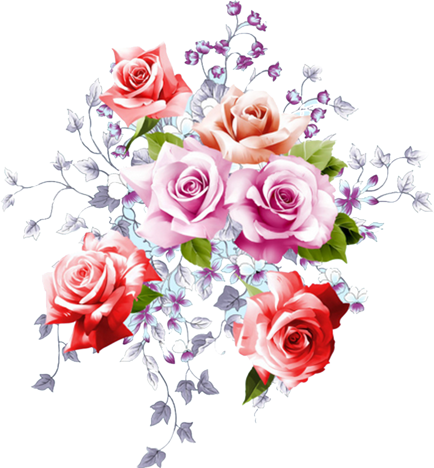 Boquet Bouquet Watercolor Watercolour Flowers Flower - Whatsapp Good Morning Images Hd (893x962), Png Download