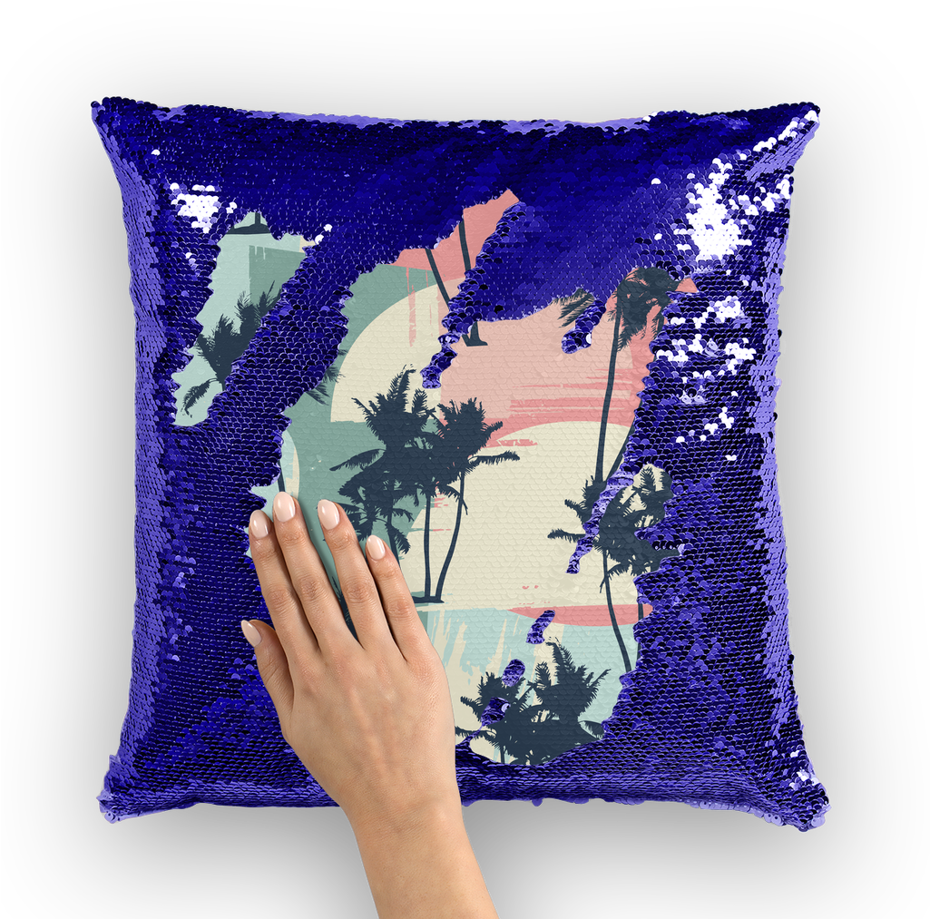 Coconut Tree ﻿sequin Cushion Cover - Cushion (1024x1024), Png Download